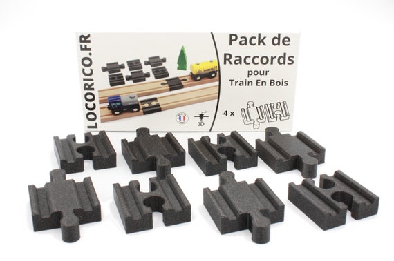 Rail échangeur 2 voies pour Train en Bois compatible Brio Ikea Lillabo … –  Locorico