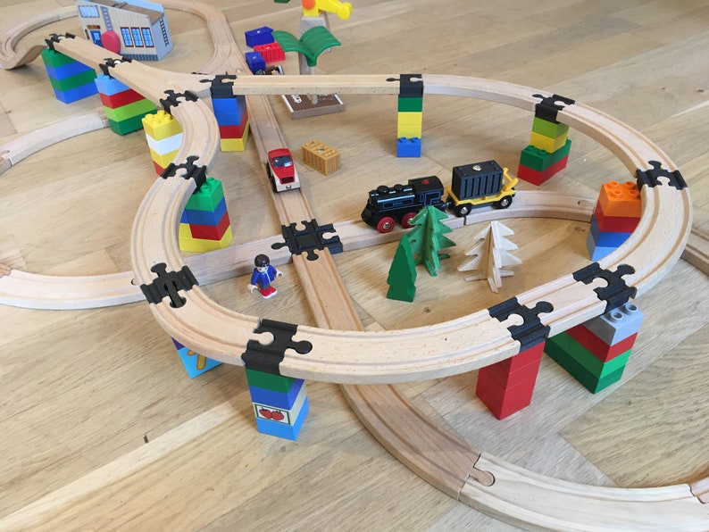 10 Brio Duplo-Adapter kompatibel mit Ikea Lillabo Thomas Melissa Lidl Bild 3