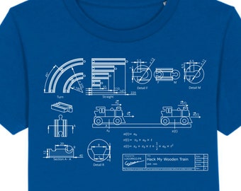 Bio-T-Shirt mit Holzeisenbahn-Motiv