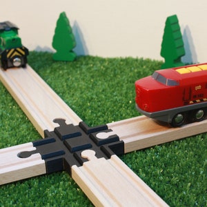 4-sporige kruising voor houten trein Brio Lillabo afbeelding 7