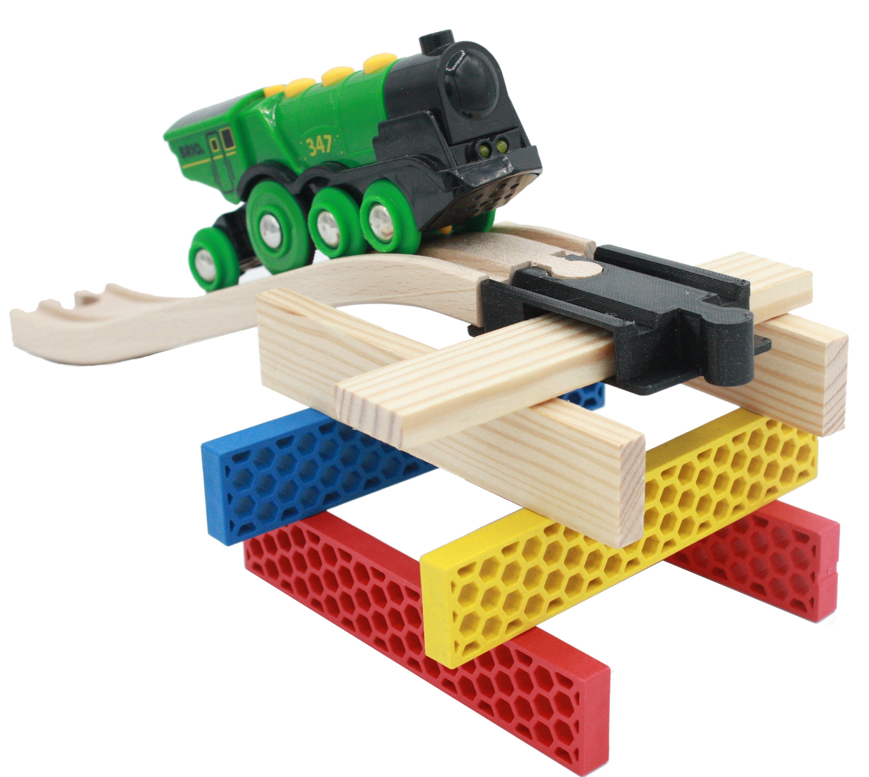 6 Brio Kapla / BioBlo Compatible Adapters for Wooden Train