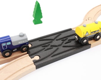 Rail échangeur 2 voies pour Train en Bois compatible Brio Ikea Lillabo ...