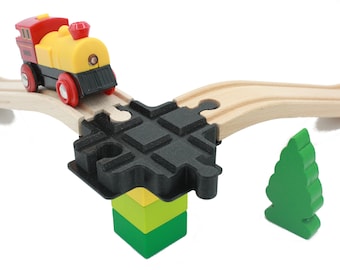 Duplo Brio Compatible Crossing For Wooden Train