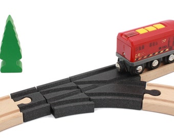 Detachable Turnout for Wooden Train Compatible Brio Ikea Lillabo