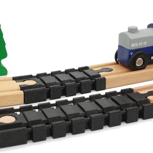 2 Brio Lillabo compatible extendable rails for wooden train