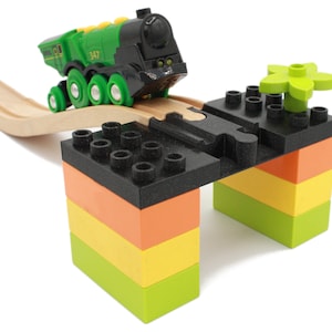 Duplo Brio compatible plate for wooden train