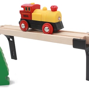4 Wall Brackets for Wooden Train Compatible Brio Ikea