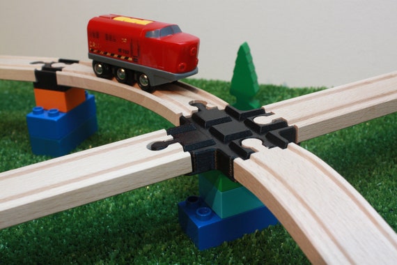 Pièce Impression 3D PLA Croisement Compatible Trains En Bois Et Briques