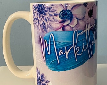 Tazza personalizzata-Viola Floreale