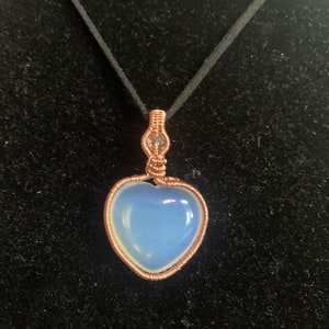 Hearts shaped Opalite pendant