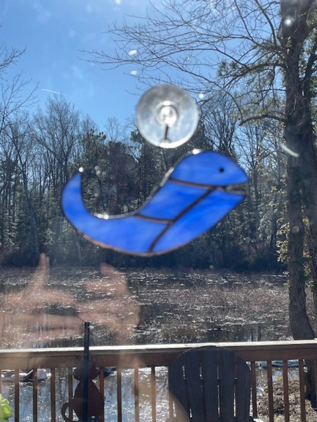 Stained Glass Whale Suncatcher Etsy