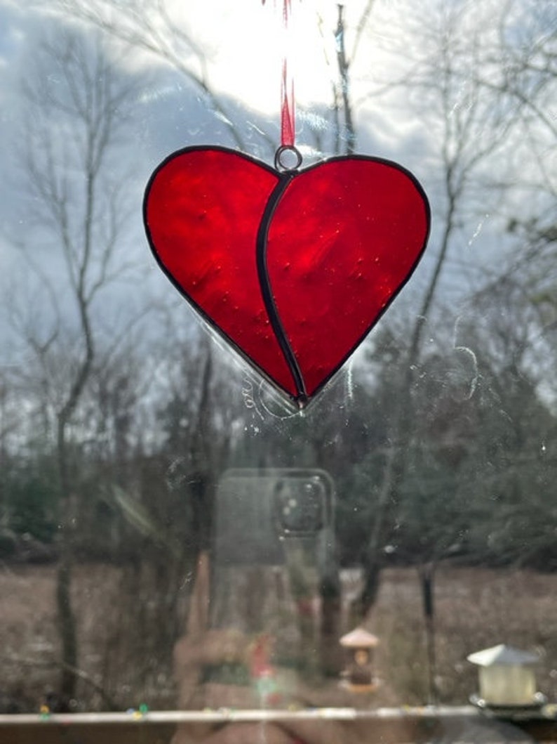 Stained Glass Hearts Etsy