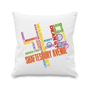 Alan Kitching London Series Shaftesbury Avenue Cotton Cushion Cover
