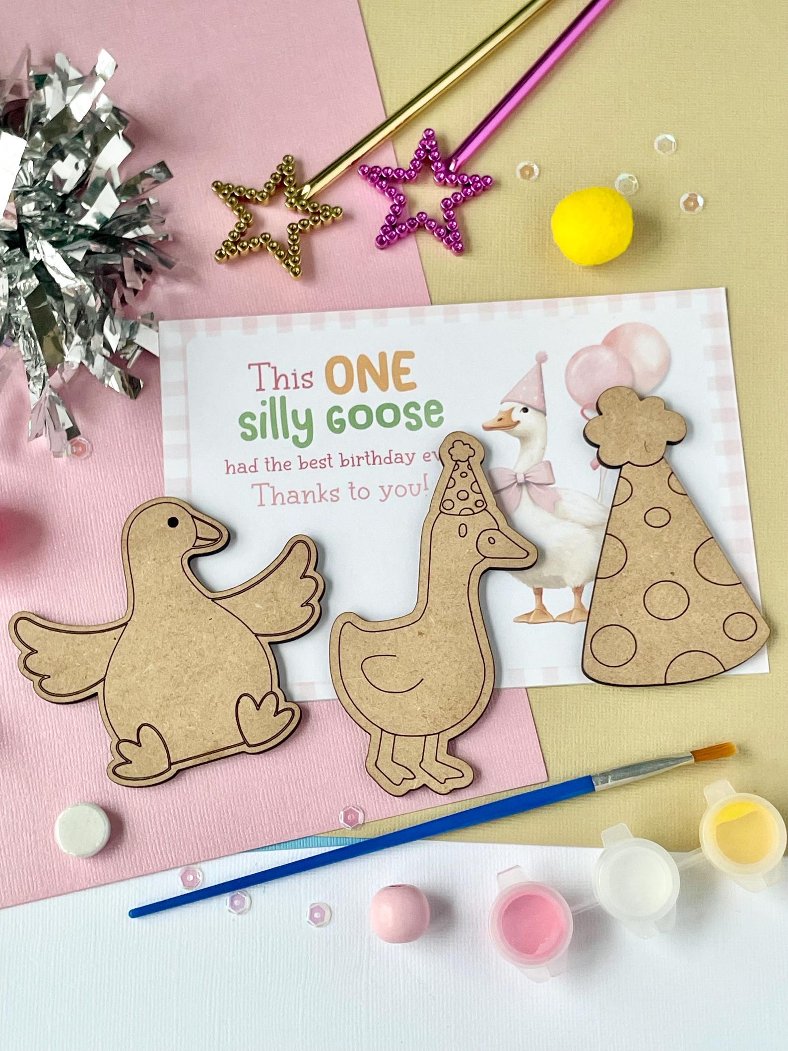 Silly Goose Paint Kit for Kids Party| DIY Goose Part Favor Magnet ...