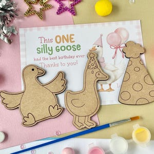 Silly Goose Paint Kit for Kids Party| DIY Goose Part Favor Magnet ...