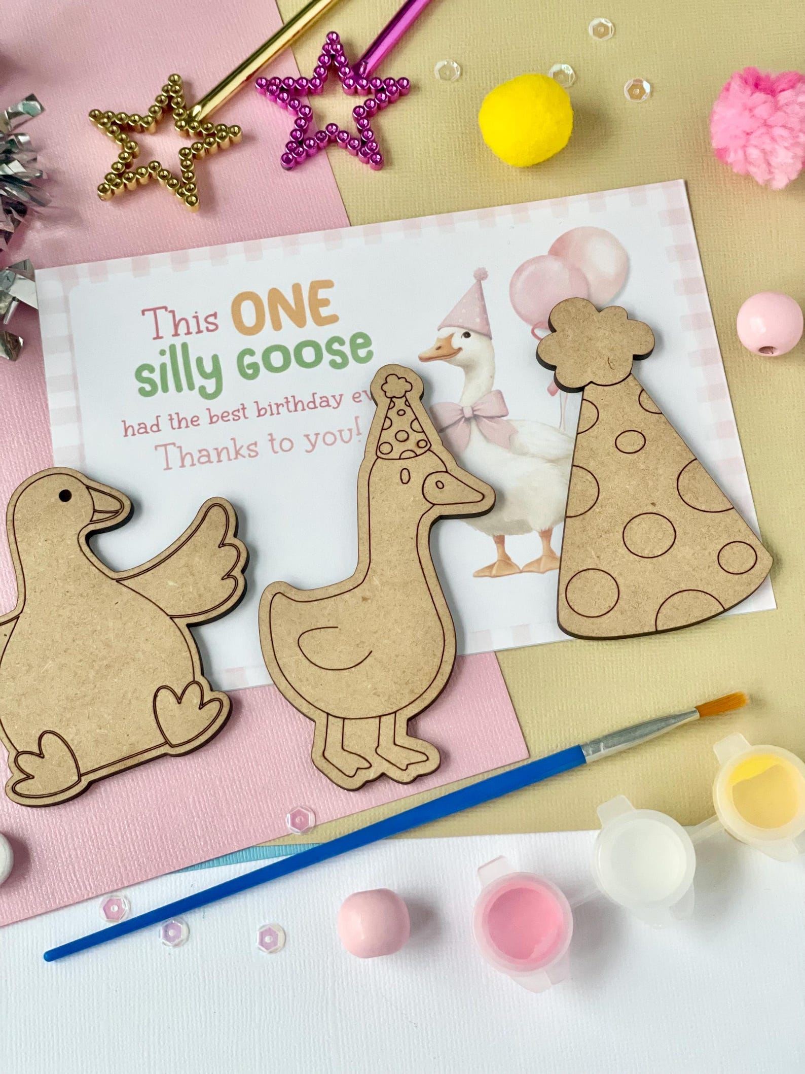 Silly Goose Paint Kit for Kids Party| DIY Goose Part Favor Magnet ...