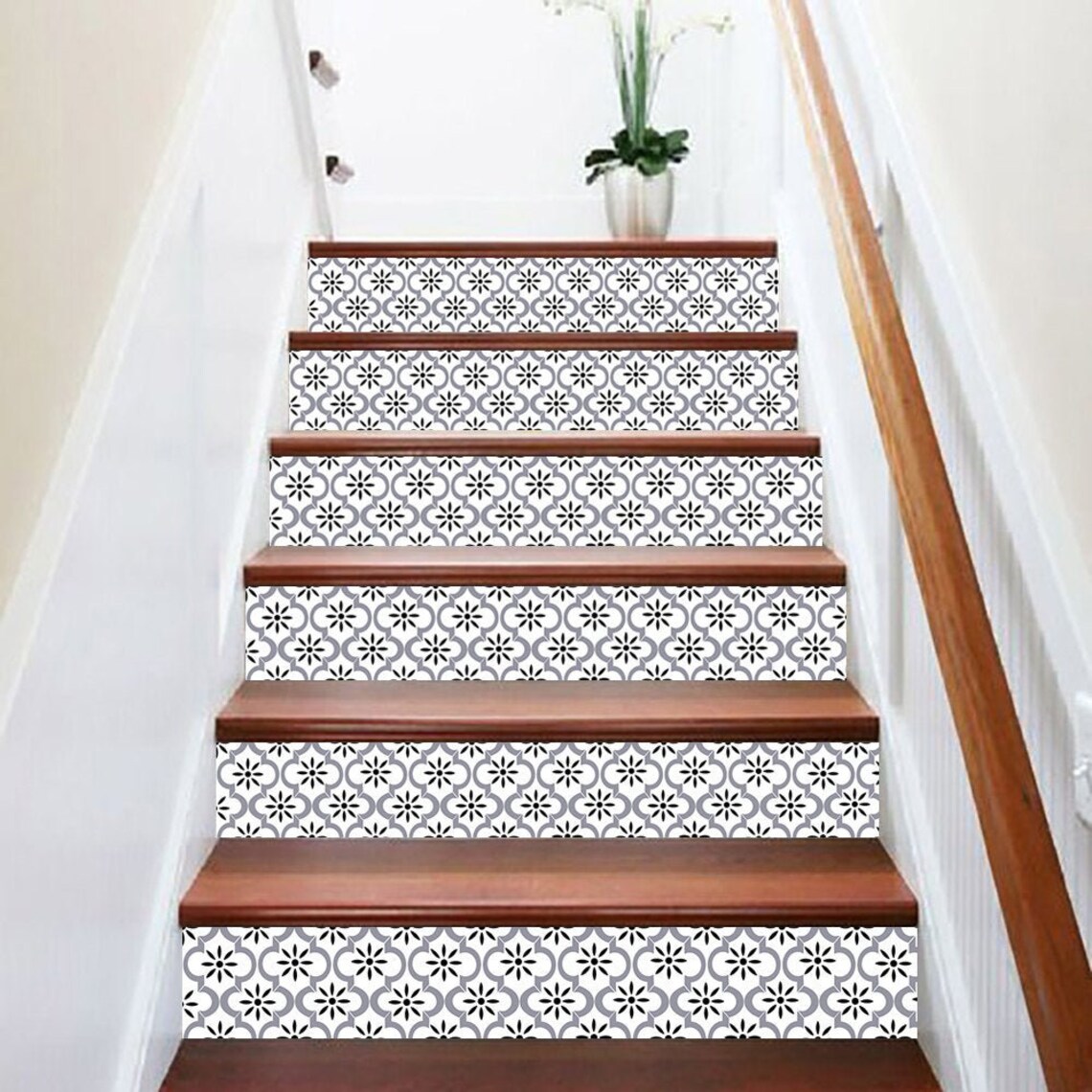 Peel and Stick Wallpaper Stair Riser Decal Removable Stickers | Etsy