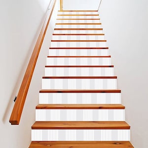 Peel and Stick Wallpaper Stair Riser Decal Removable Stickers for Stairs Cut to Order