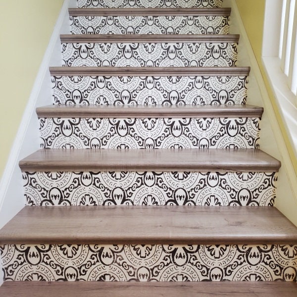Peel and Stick Wallpaper Stair Riser Decal Removable Stickers Etsy