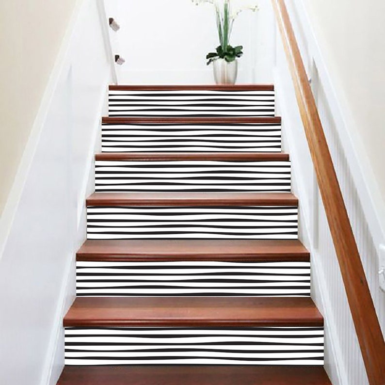 Peel and Stick Wallpaper Stair Riser Decal Removable Stickers Etsy