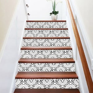 Peel and Stick Wallpaper Stair Riser Decal Removable Stickers for Stairs Cut to Order