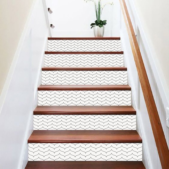Peel and Stick Wallpaper Stair Riser Decal Removable Stickers Etsy