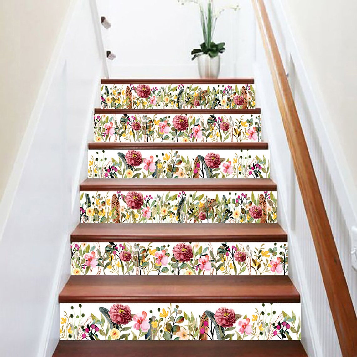 Peel and Stick Wallpaper Stair Riser Decal Removable Stickers Etsy