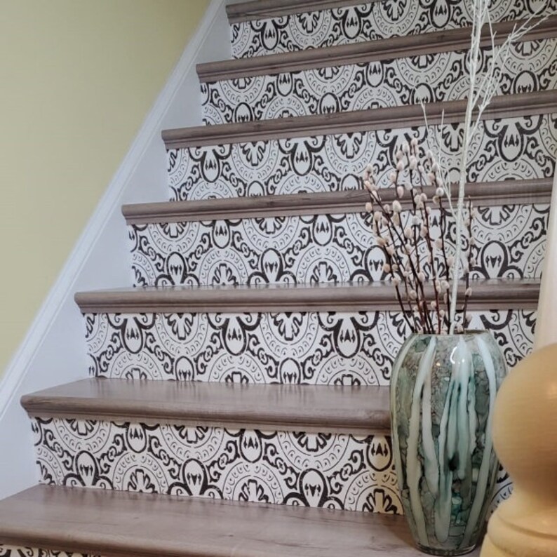Peel and Stick Wallpaper Stair Riser Decal Removable Stickers Etsy