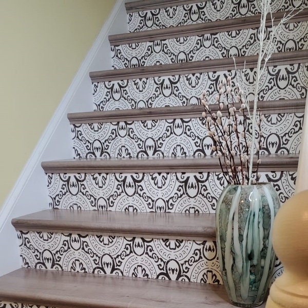 Peel and Stick Wallpaper Stair Riser Decal Removable Stickers Etsy