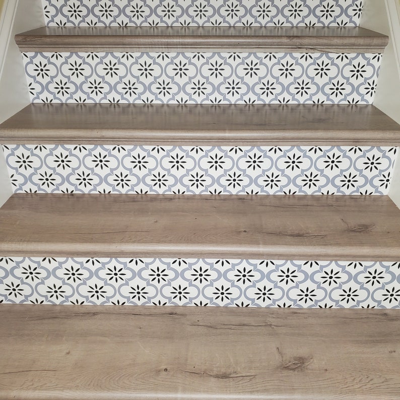 Peel and Stick Wallpaper Stair Riser Decal Removable Stickers Etsy