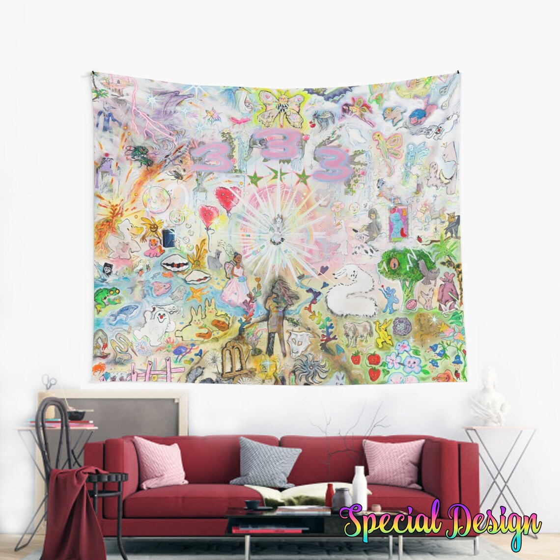 333 Bladee Album Cover Tapestry Wall Tapestry Bladee Etsy