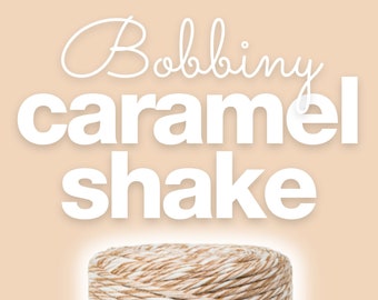 caramel shake bobbiny shake it collection • 5, 10, 25, 50, 100 meter • premium soft recycled cotton • fibre art, macrame, diy craft supplies