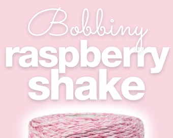 raspberry shake bobbiny shake it collection • 5, 10, 25, 50, 100 meter • premium soft recycled cotton • fibre art, macrame, diy, crafting