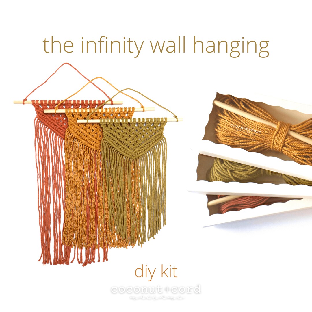 Diy Wall Hanging Kit 51 Colours Macrame Home Decor Etsy Canada