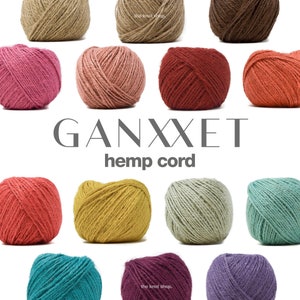 hemp twine cord • 14 colours • 85 meters • 100% natural, organic hemp • strong + durable • ganxxet, fibre art, diy, boho + crafting supplies