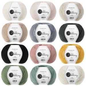 bobbiny friendly yarn • 12 colours • 4 lengths • thin, vegan recycled cotton • fibre art, macrame, amigurumi, crochet, diy + craft supply