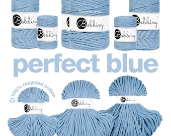 perfect blue bobbiny autumn-winter collection • 5, 10, 25, 50, 100 meter • premium recycled cotton • fibre art, macrame, diy, craft supplies