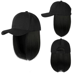 Baseball cap wig short