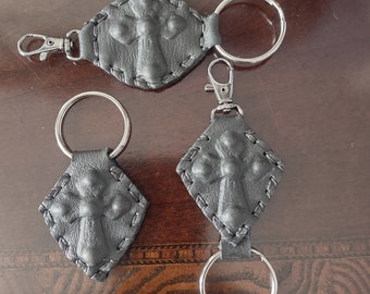 Leather key