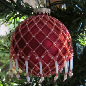 Red and White Holiday Ornament