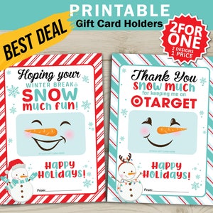 Porta-cartão-presente de Natal para impressão, digital, download instantâneo, porta-cartão-presente de café, Dunkin, Starbucks, Target, presentes para professores