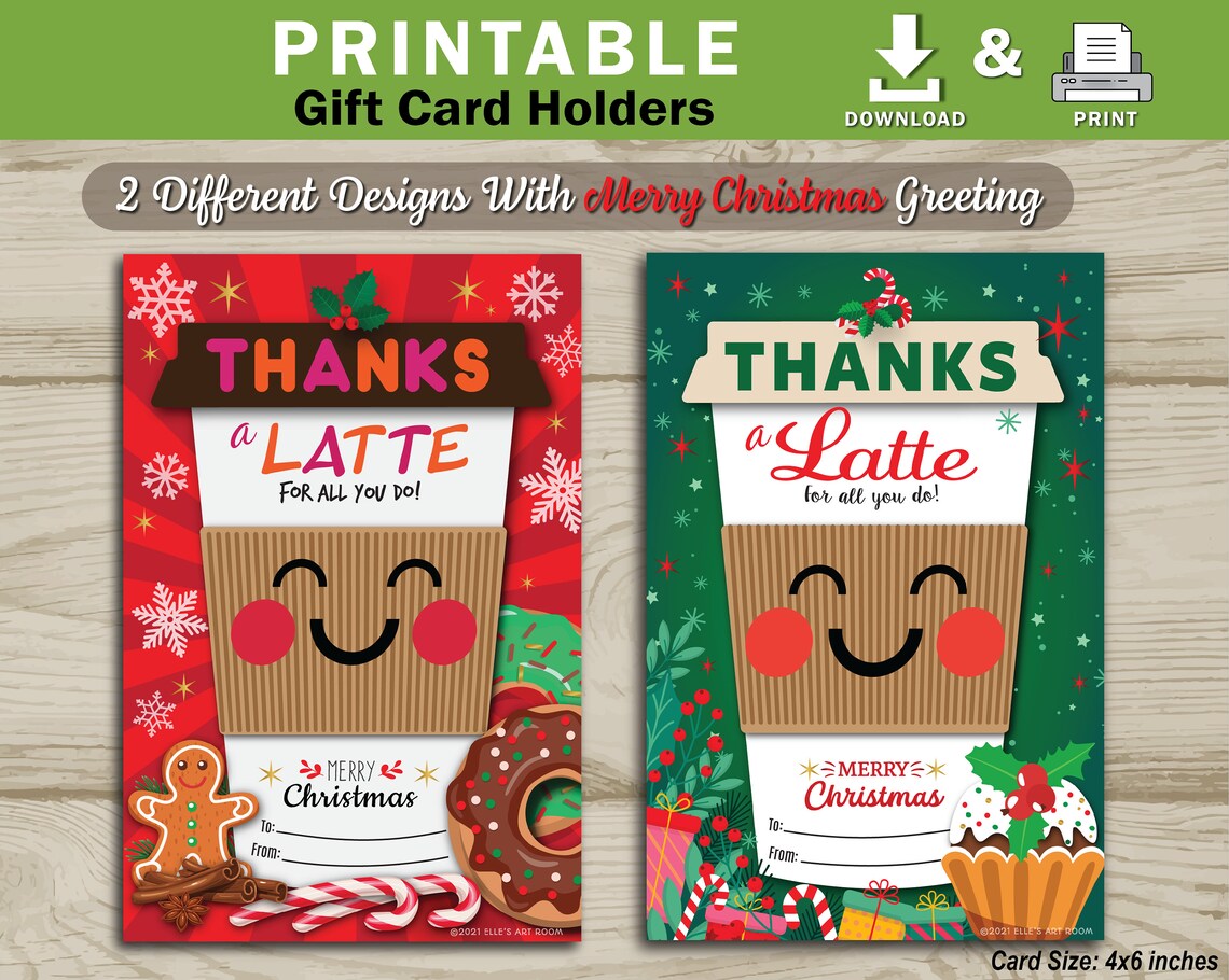 PRINTABLE Holiday Gift Card Holder Christmas Gift Card | Etsy