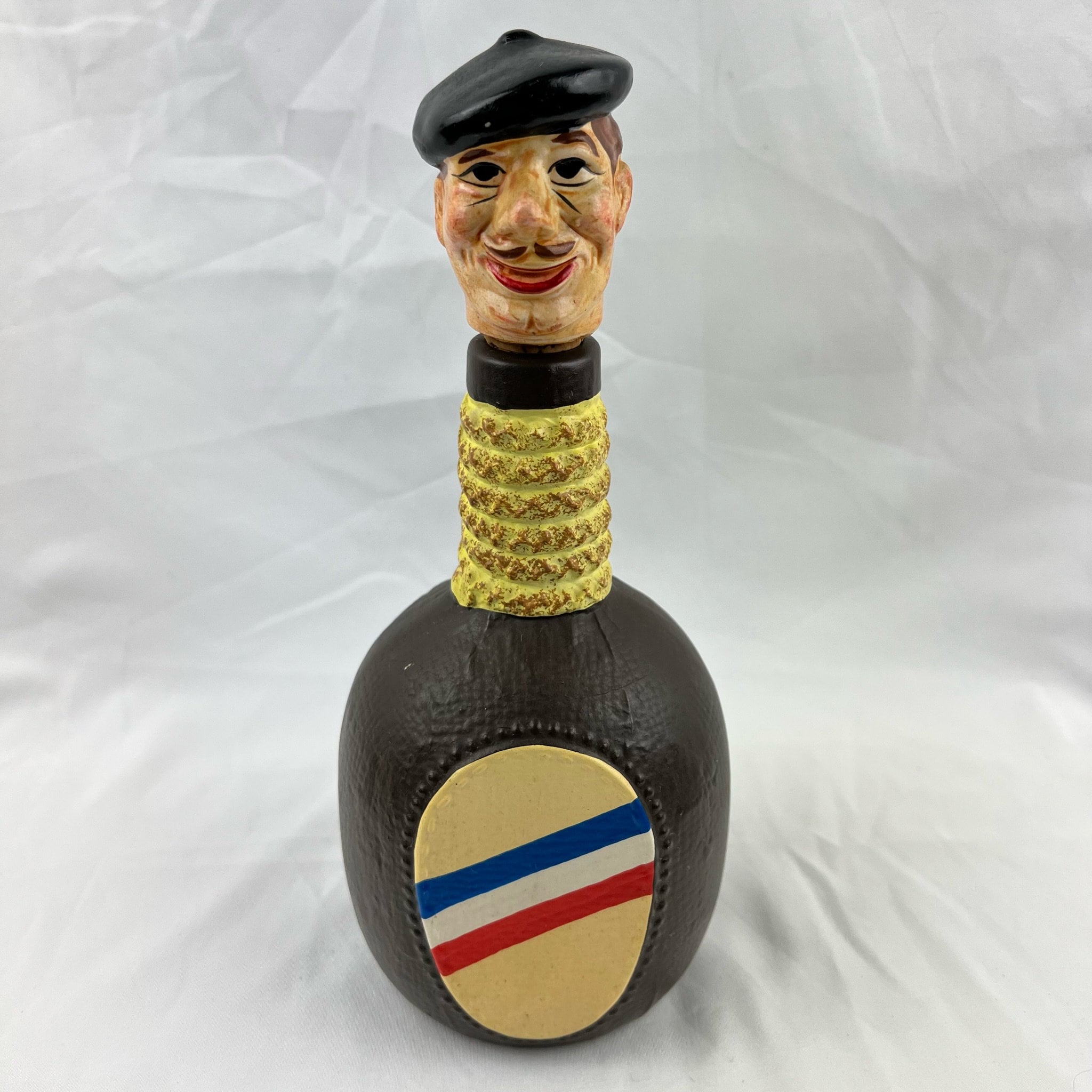 Vintage Figural Decanter Bottle French Parisan Man Made in Japan