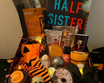 Treat Yourself | Goth Horror Self care package | Mystery Surprise Box | Orange & Black | For Her | Halloween