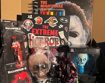 Caja misteriosa personalizada para fans del terror navideño y de Halloween: Set de regalo espeluznante