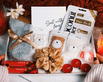 Hug in a Box Frauen, Pamper Box, Geschenkbox für Frauen, Pamper Geschenkbox für Sie, Self Care Geschenk, Spa Geschenkbox, Briefkasten Geschenk, personalisiertes Geschenk