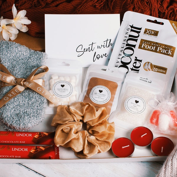 Hug in a Box Frauen, Pamper Box, Geschenkbox für Frauen, Pamper Geschenkbox für Sie, Self Care Geschenk, Spa Geschenkbox, Briefkasten Geschenk, personalisiertes Geschenk