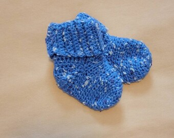 Speckled Crochet Baby Socks (0-3m)