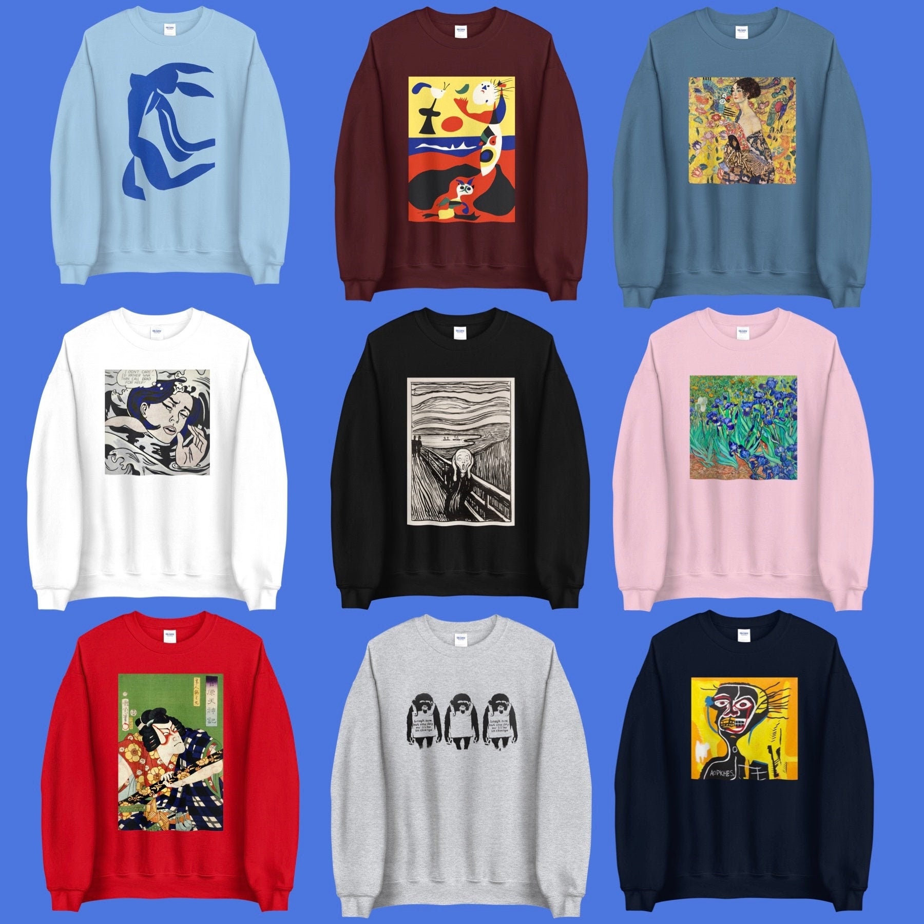 Custom Art Sweatshirt Art Sweatshirt Modern Art Abstract Etsy