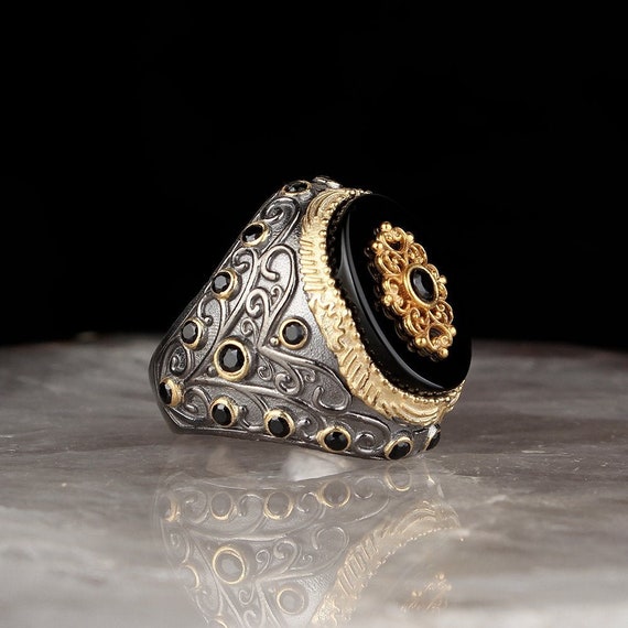 Onyx Ring Sterling Silver Handmade Silver Ring Onyx Ring | Etsy